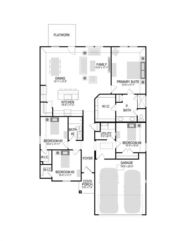 1456 Companero Street Haslet, TX 76052 - Photo 2 of 33 a picture of a floor plan