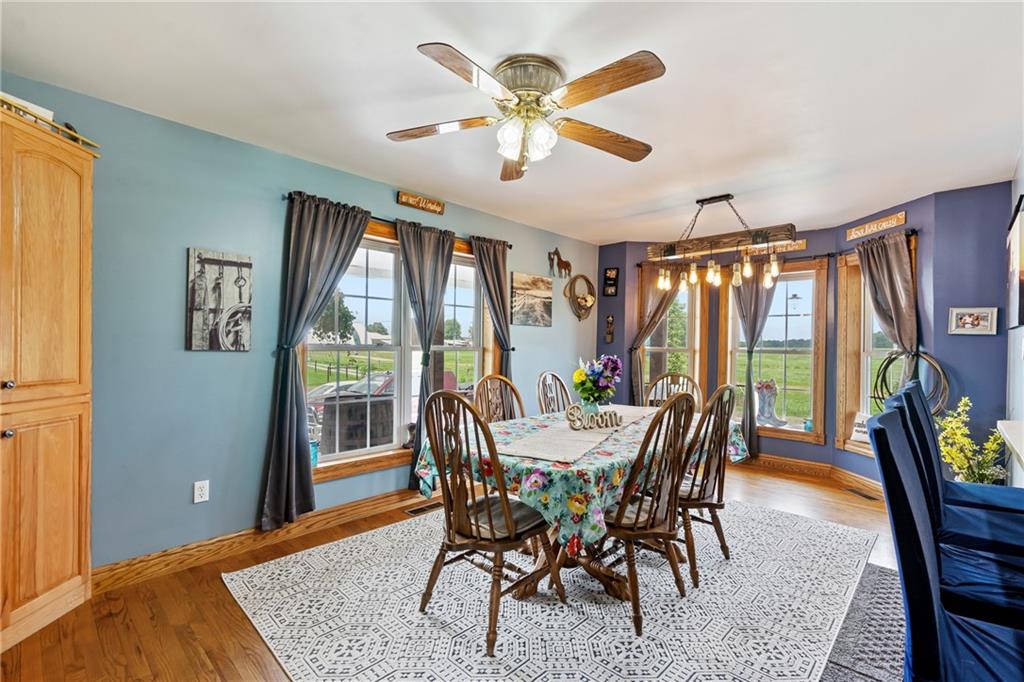 328 Lyons Road Stoneboro, PA 16153 - Photo 8 of 25 a view of a dining room with furniture window and outside view