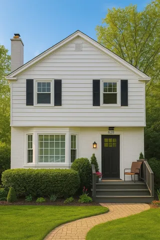a view of a house with a yard