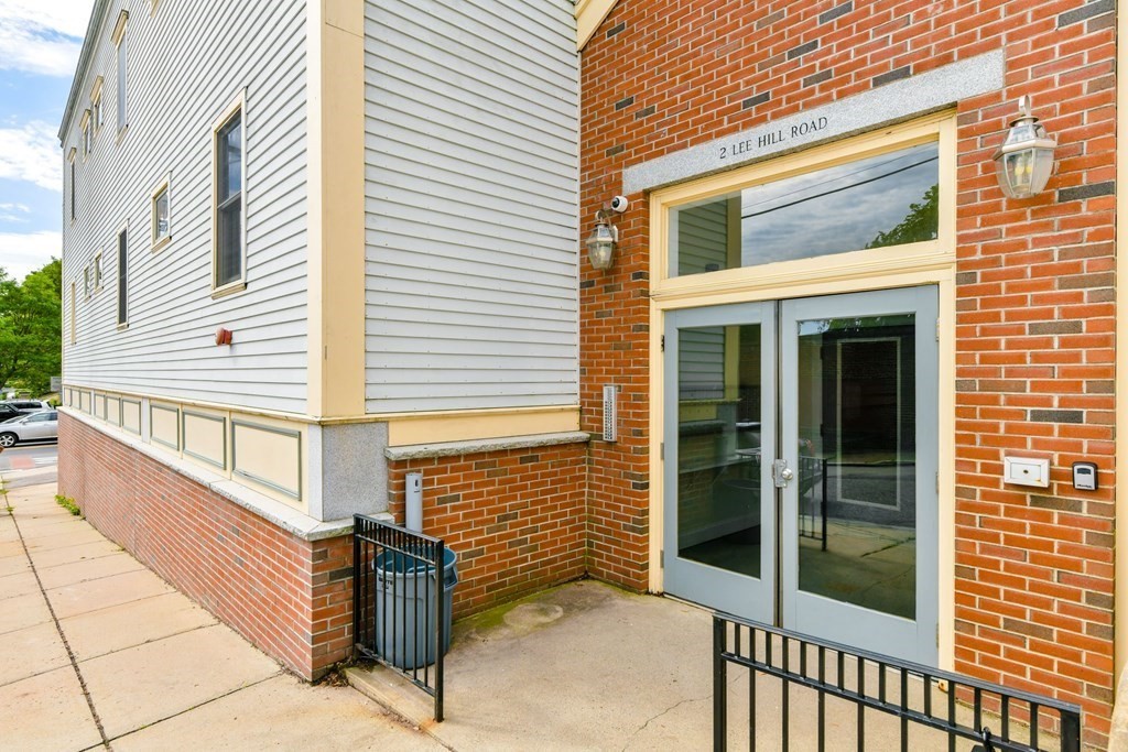 a view of a house with a large window