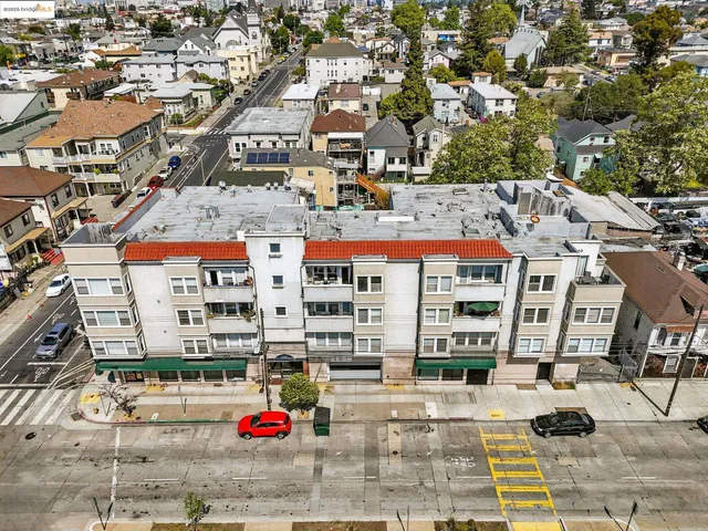 an aerial view of a city