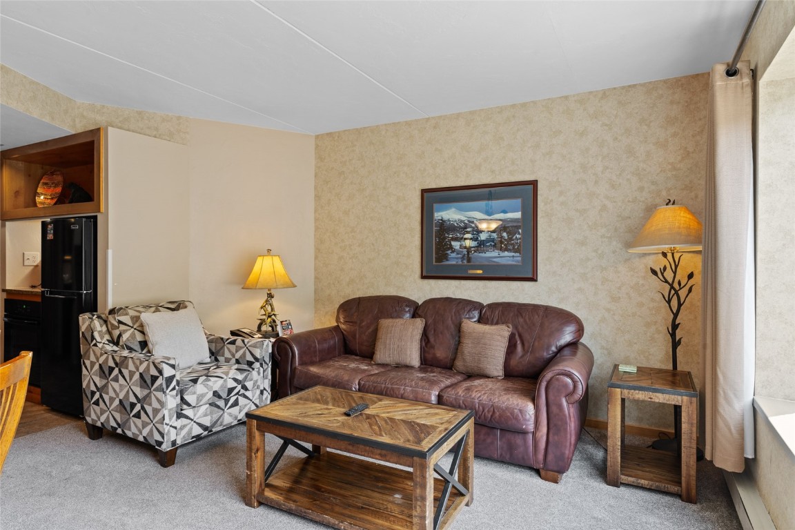 640 Village Road, Unit 4220 Breckenridge, CO 80424 - Photo 4 of 34 Living room featuring carpet flooring