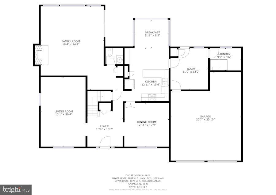 9116 Rockefeller Lane Springfield, VA 22153 - Photo 54 of 56 Main level floorplan