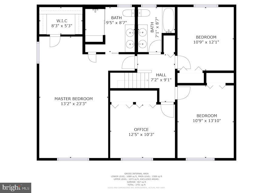 9116 Rockefeller Lane Springfield, VA 22153 - Photo 55 of 56 Upper level floorplan