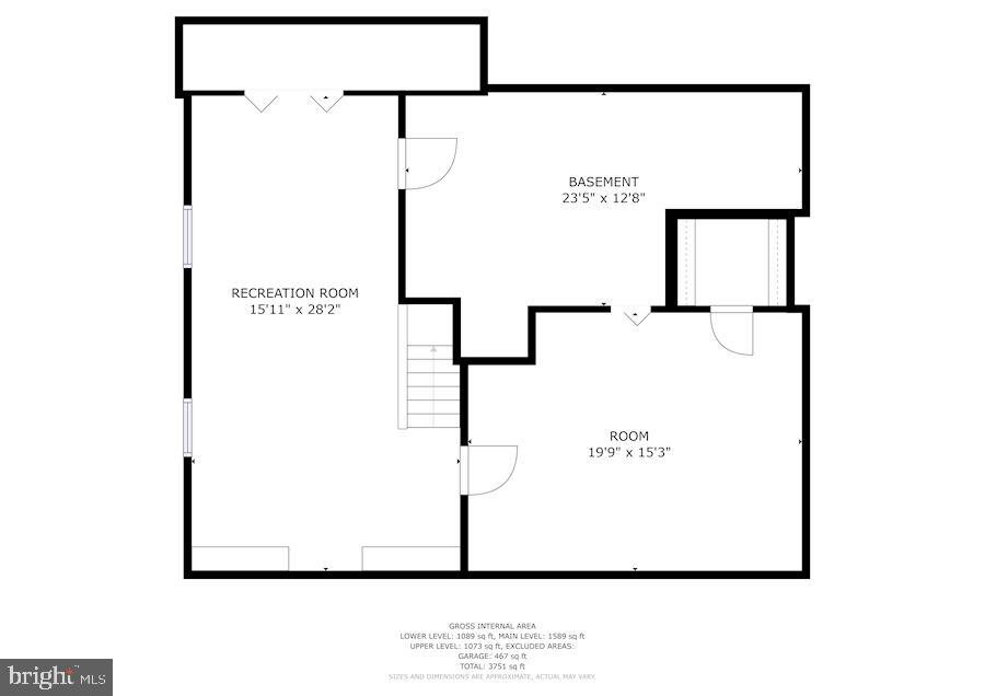 9116 Rockefeller Lane Springfield, VA 22153 - Photo 56 of 56 Lower level floorplan