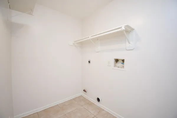 a view of small space with empty racks