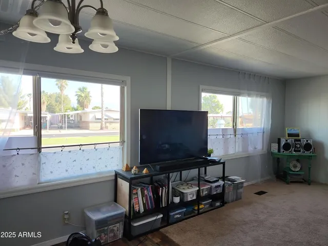 a room with furniture and window