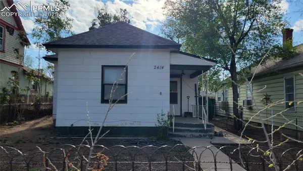 a front view of a house