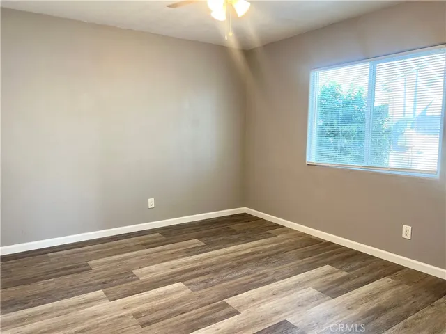 a view of a room with a window