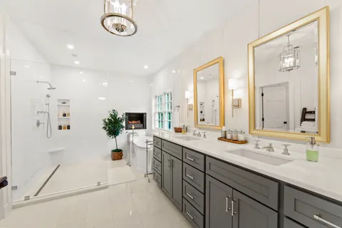 a picture of a room with a potted plant