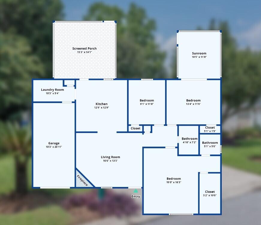 8341 Waltham Road North Charleston, SC 29406 - Photo 22 of 22 8341 Waltham approx floor plan