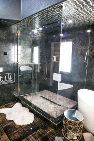 a living room with a couch and a table