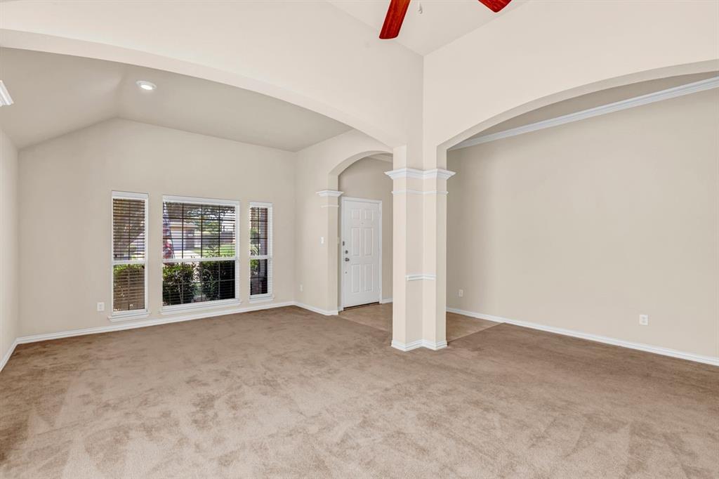 5316 Ridgeson Drive McKinney, TX 75071 - Photo 13 of 33 Spacious room featuring vaulted ceilings, recessed lighting, and a ceiling fan