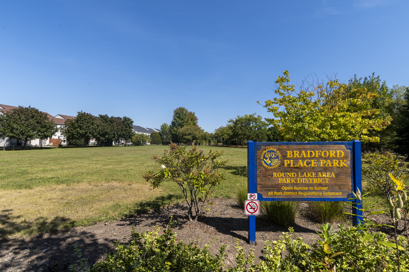 626 South Curran Road Round Lake, IL 60073 - Photo 24 of 25 a view of a street with sign board