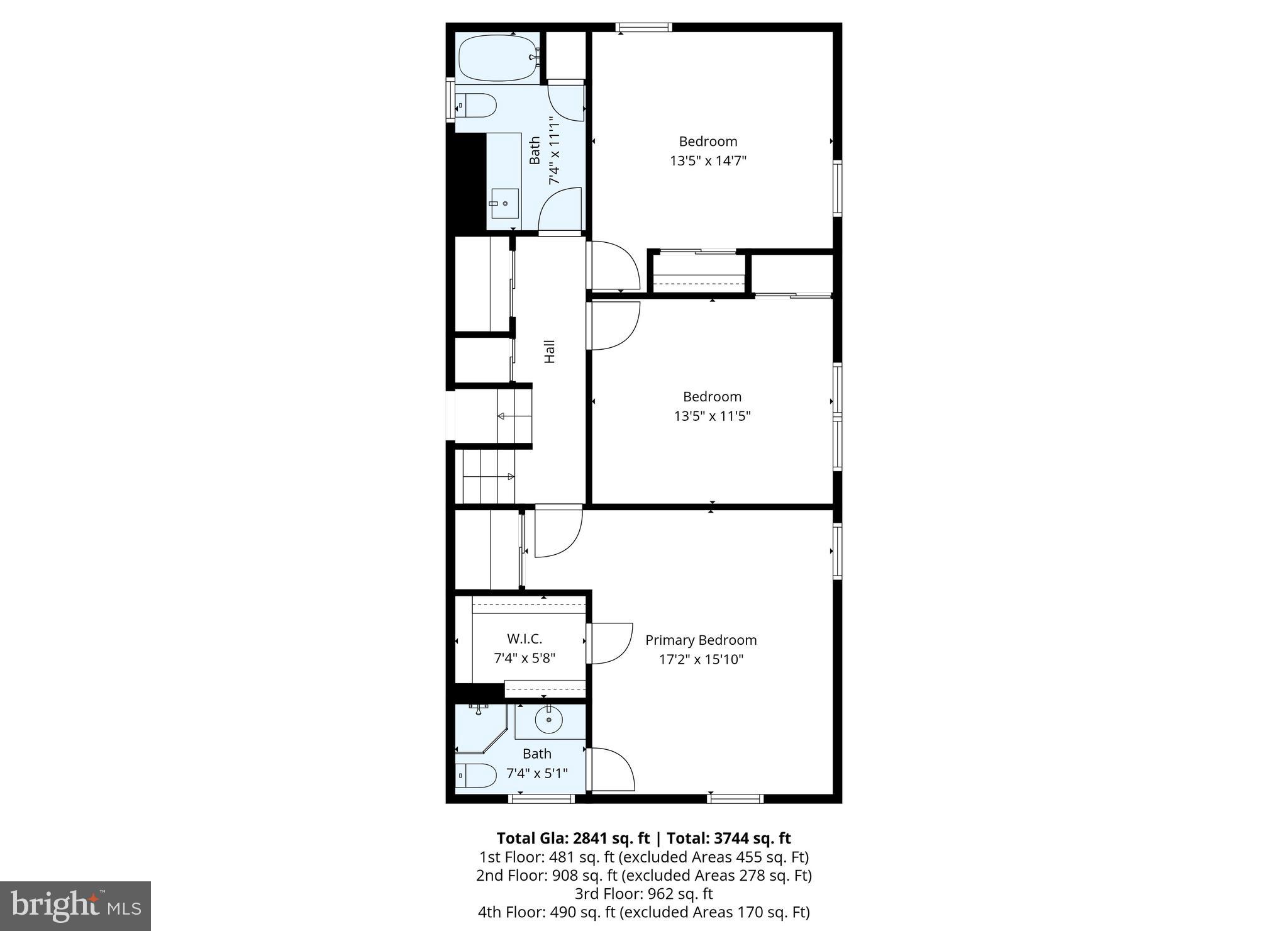 100 Wooded Lane Villanova, PA 19085 - Photo 38 of 41 2nd floor floorplans
