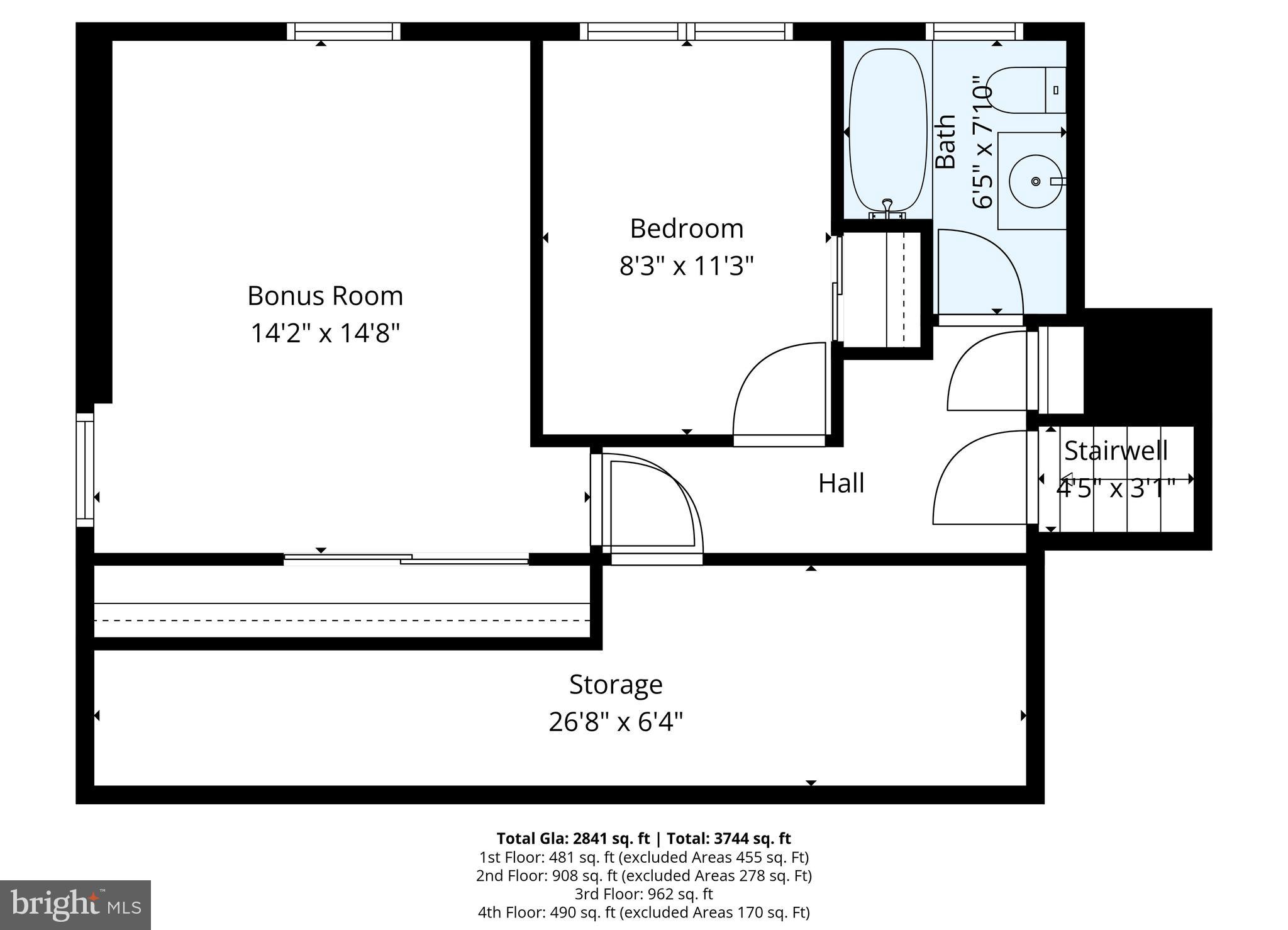 100 Wooded Lane Villanova, PA 19085 - Photo 39 of 41 3rd floor floorplans