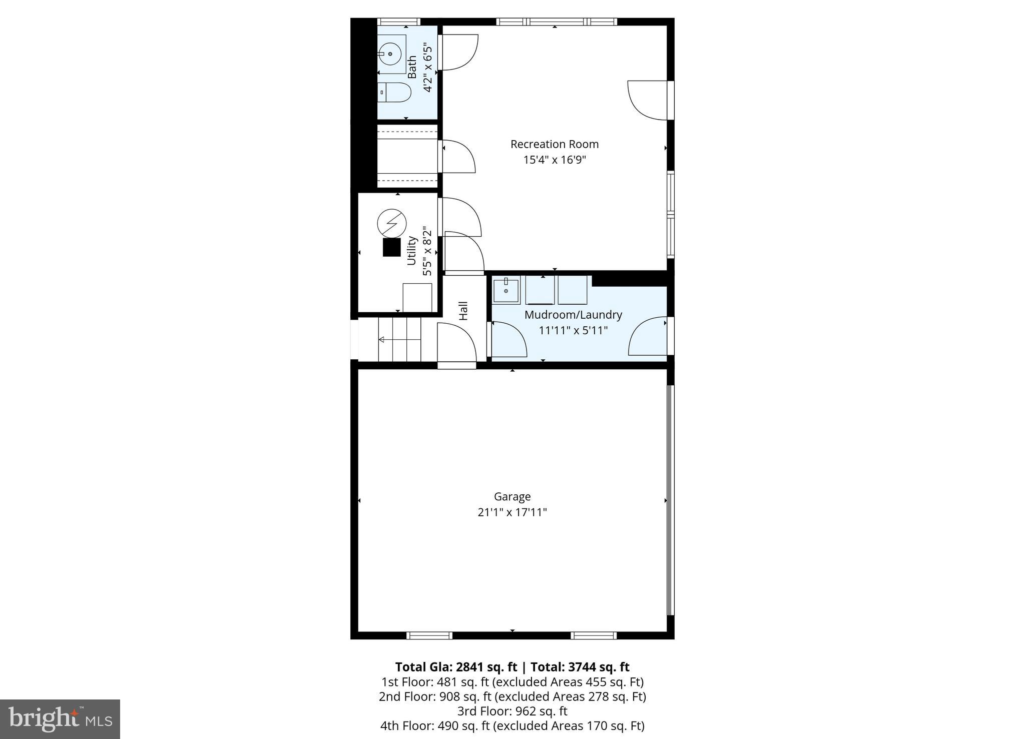 100 Wooded Lane Villanova, PA 19085 - Photo 40 of 41 Lower level floorplans