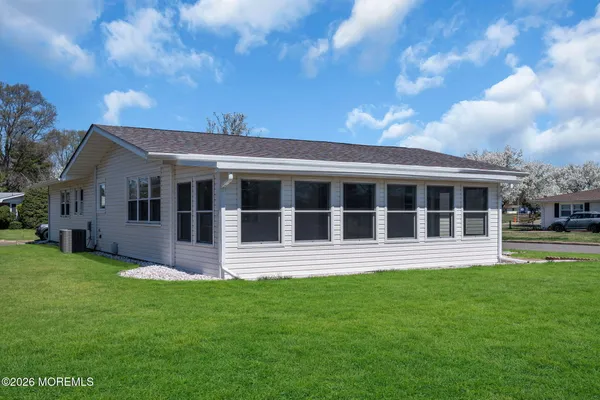 a house view with a garden space