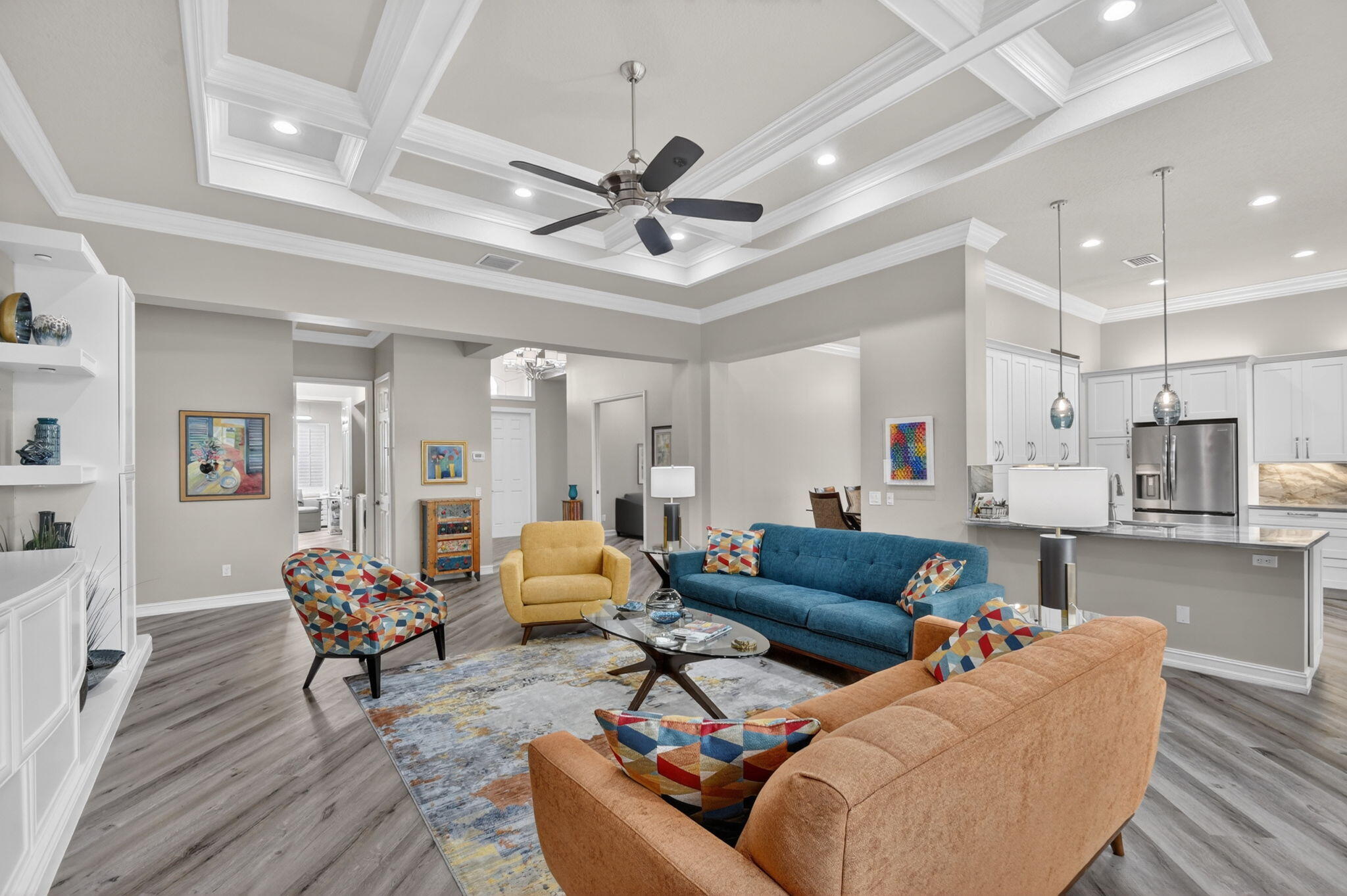 9119 Ribbons Ridge Point Boynton Beach, FL 33473 - Photo 16 of 91 a living room with furniture and a chandelier