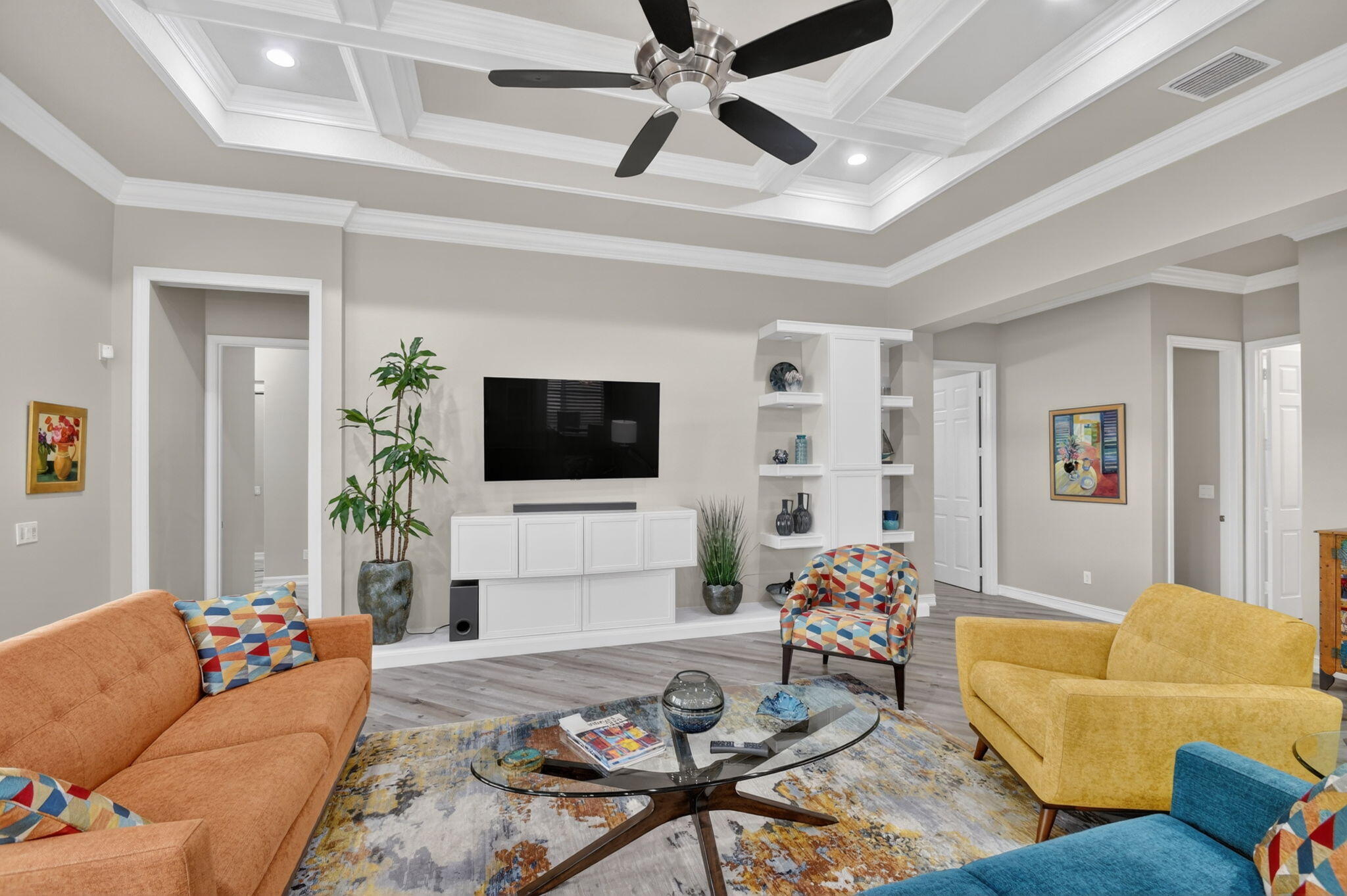 9119 Ribbons Ridge Point Boynton Beach, FL 33473 - Photo 17 of 91 a living room with furniture and a flat screen tv