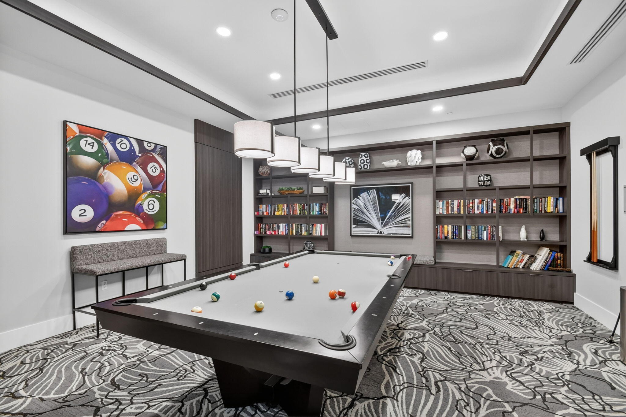 9119 Ribbons Ridge Point Boynton Beach, FL 33473 - Photo 66 of 91 a living room with furniture a piano and a bookshelf