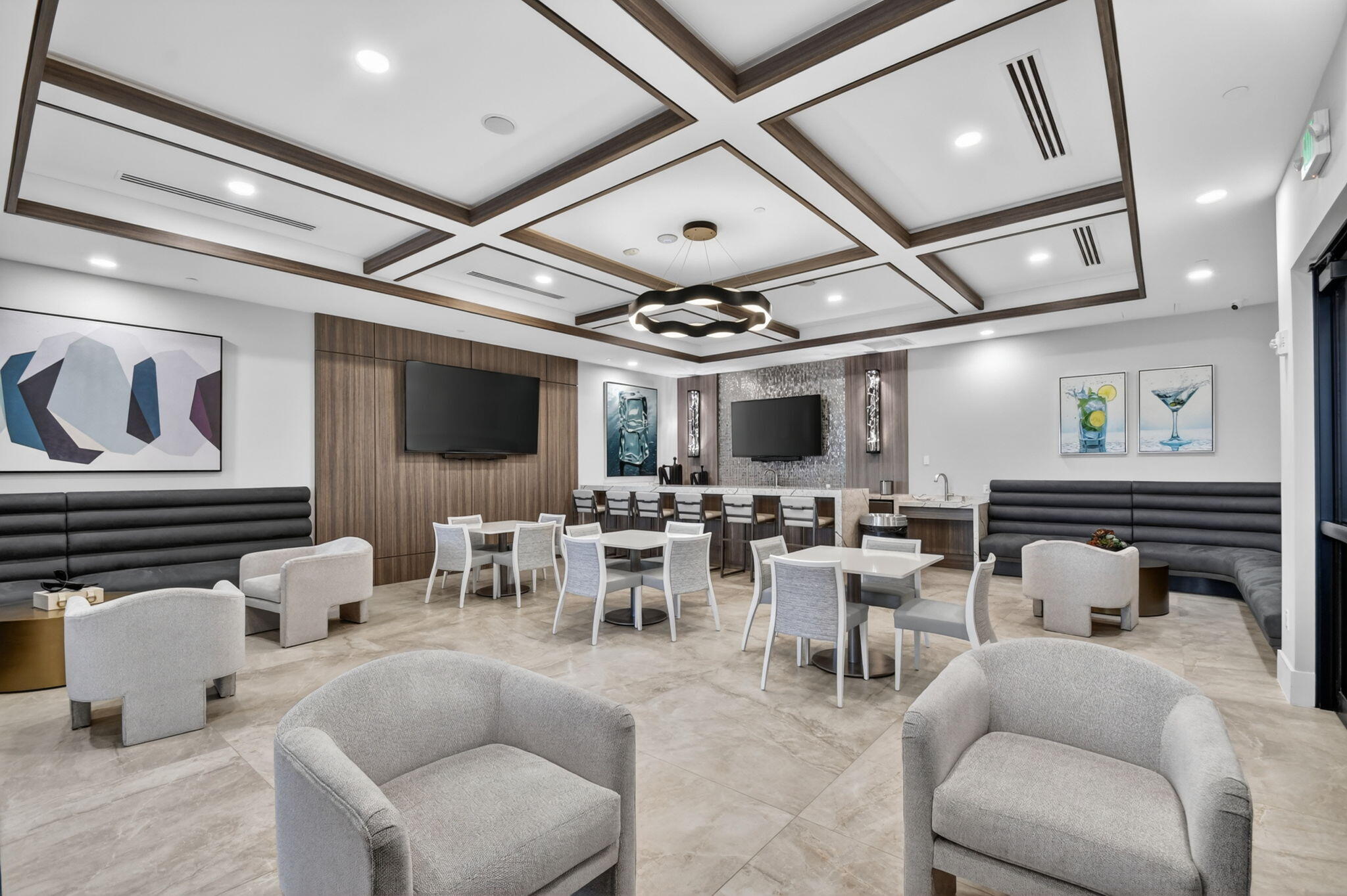 9119 Ribbons Ridge Point Boynton Beach, FL 33473 - Photo 67 of 91 a living room with furniture and a flat screen tv