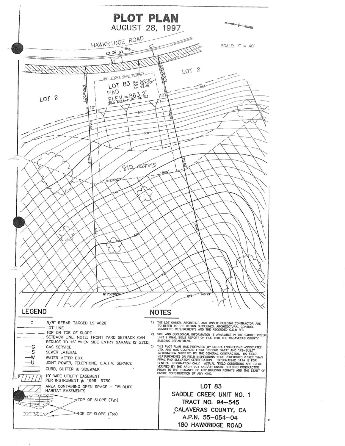 180 Hawk Ridge Copperopolis, CA 95228 - Photo 5 of 21 Plot plan
