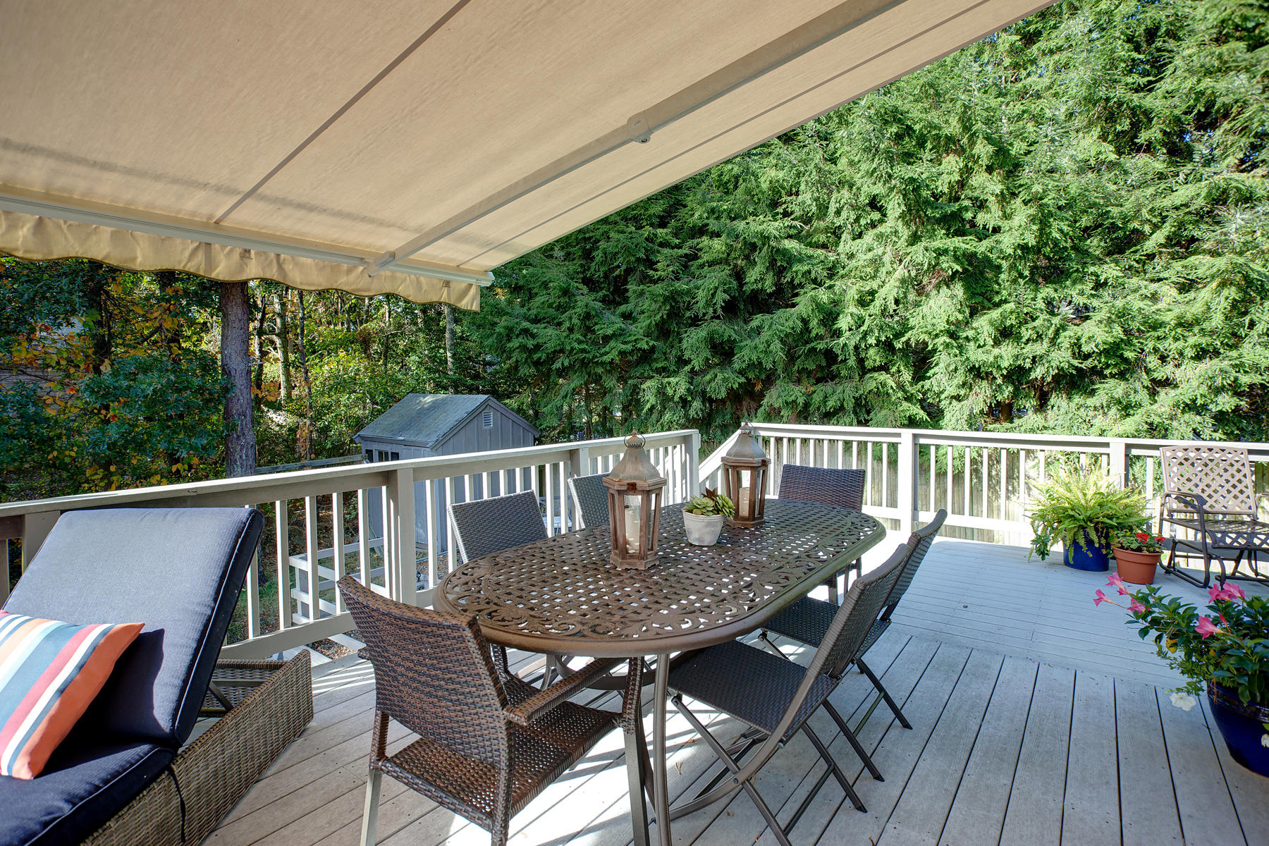 132 Harbor Hills Road Centerville, MA 02632 - Photo 29 of 31 a view of a table and chairs on the roof deck