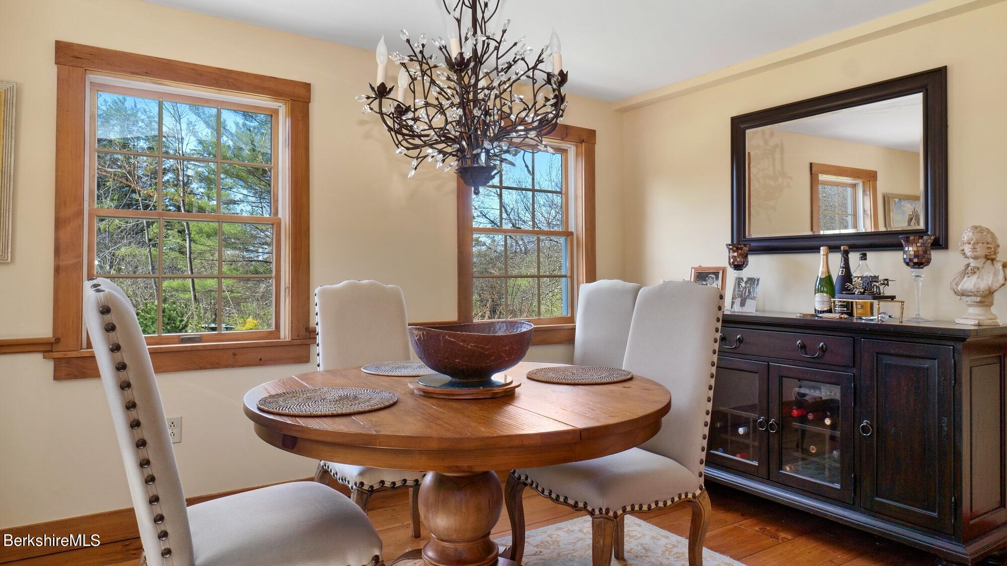 2 Hill Road Stockbridge, MA 01266 - Photo 10 of 24 a view of a dining room with furniture window and outside view