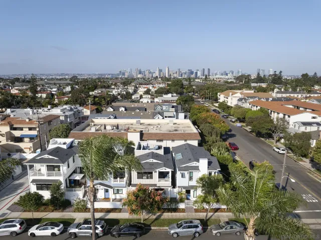 an aerial view of a city