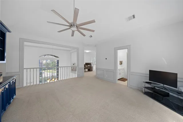 a view of a livingroom with a flat screen tv