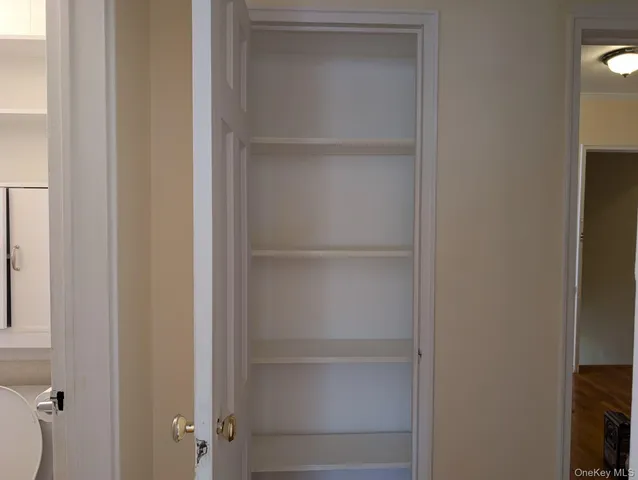 a view of a walk in closet