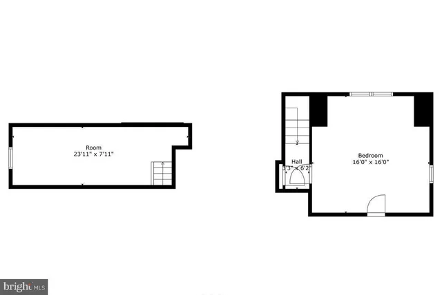 a bedroom with a bed and a television