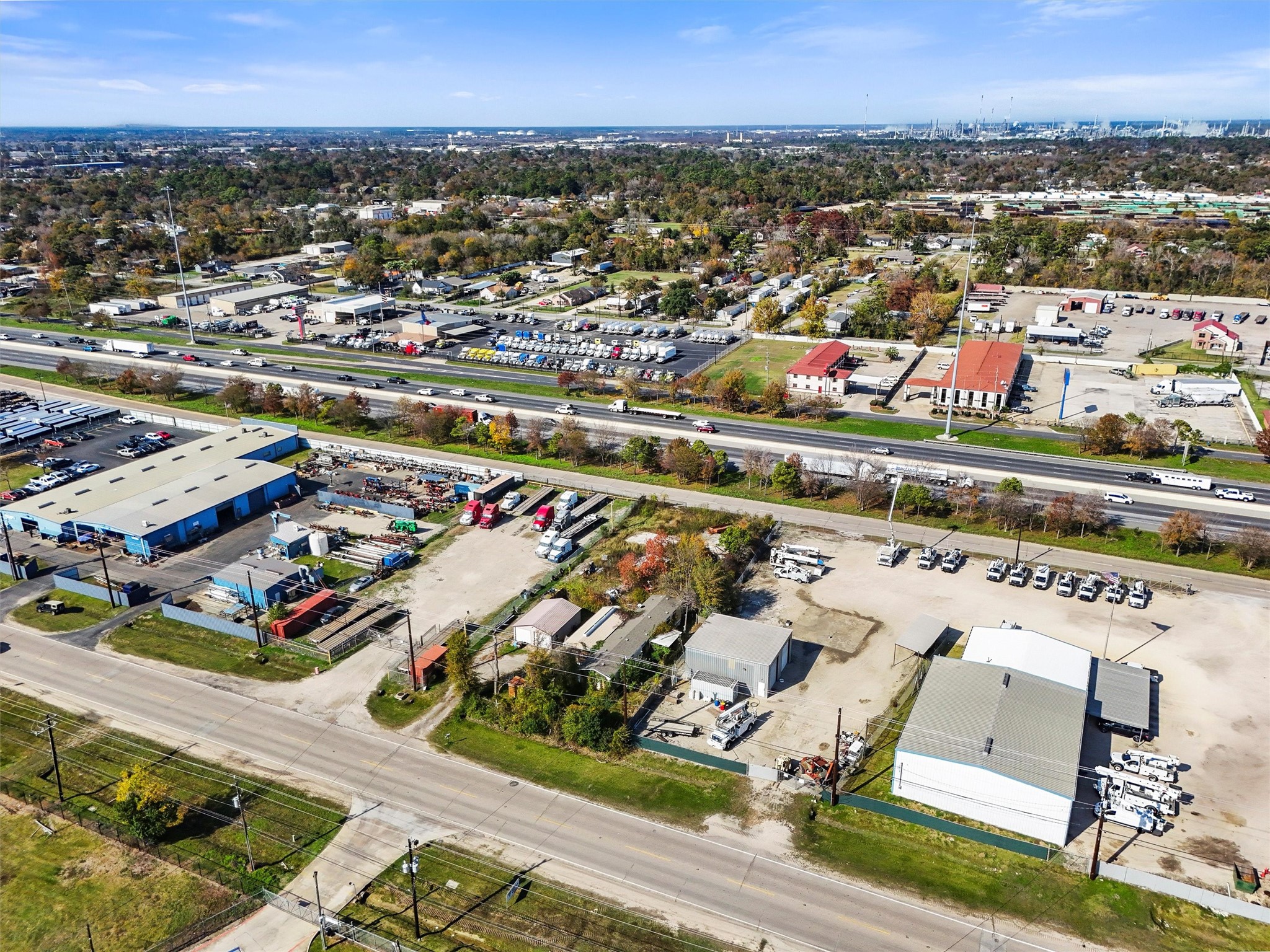 16935 Market Street Channelview, TX 77530 - Photo 11 of 13 an aerial view of a city with lots of residential buildings