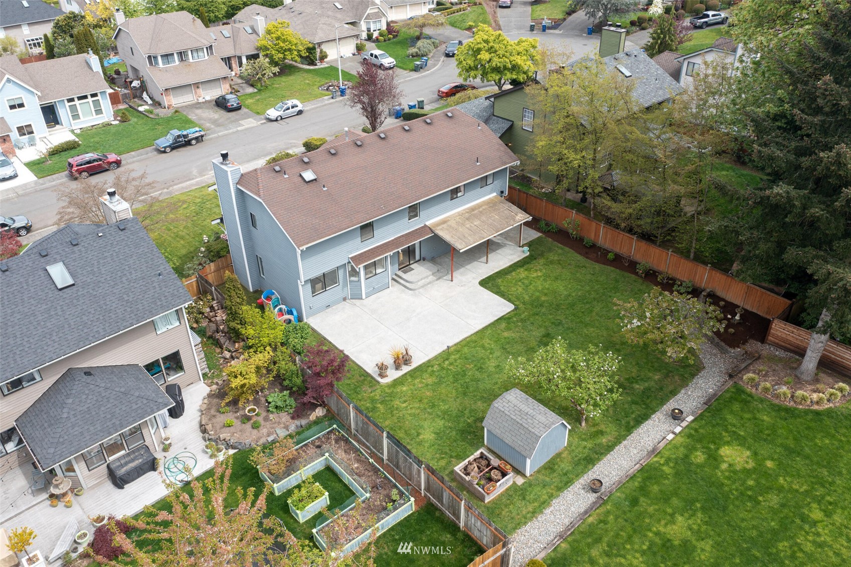 2002 238th Street Southeast Bothell, WA 98021 - Photo 36 of 40 an aerial view of a house with a garden