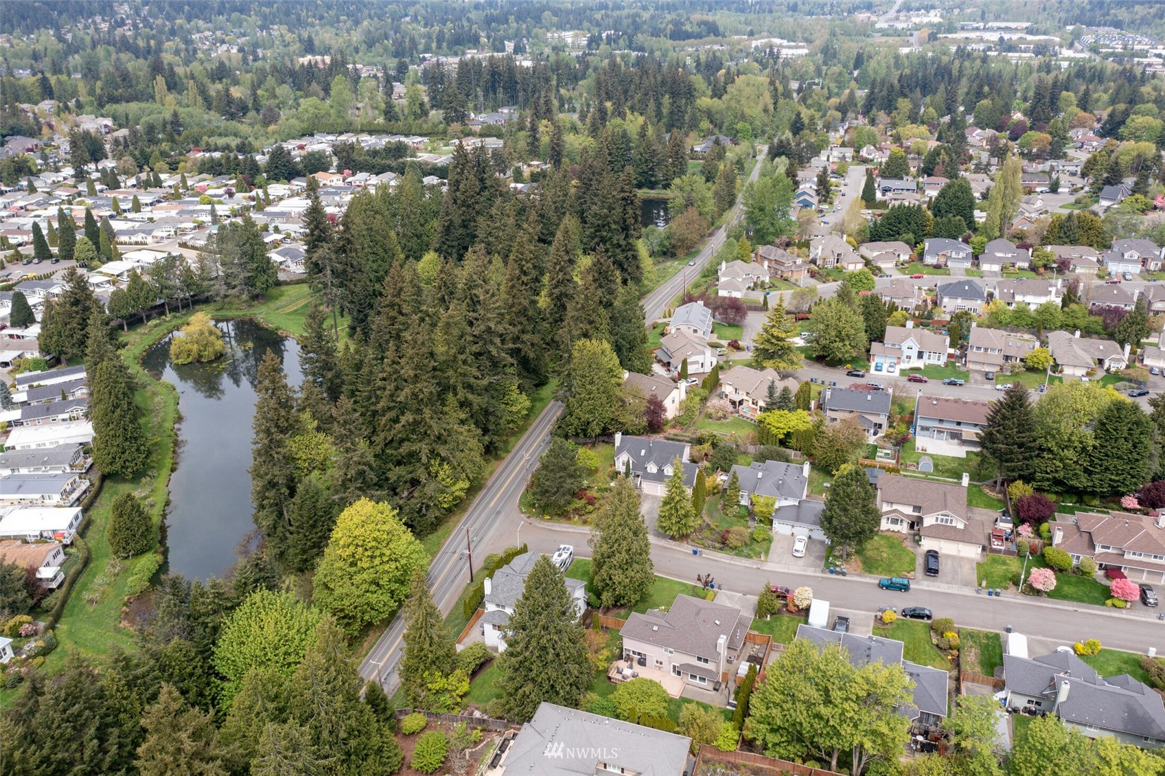 2002 238th Street Southeast Bothell, WA 98021 - Photo 39 of 40 an aerial view of residential houses with outdoor space