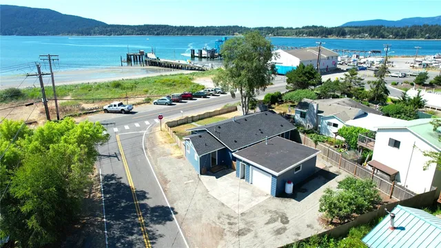 a house view with a garden space