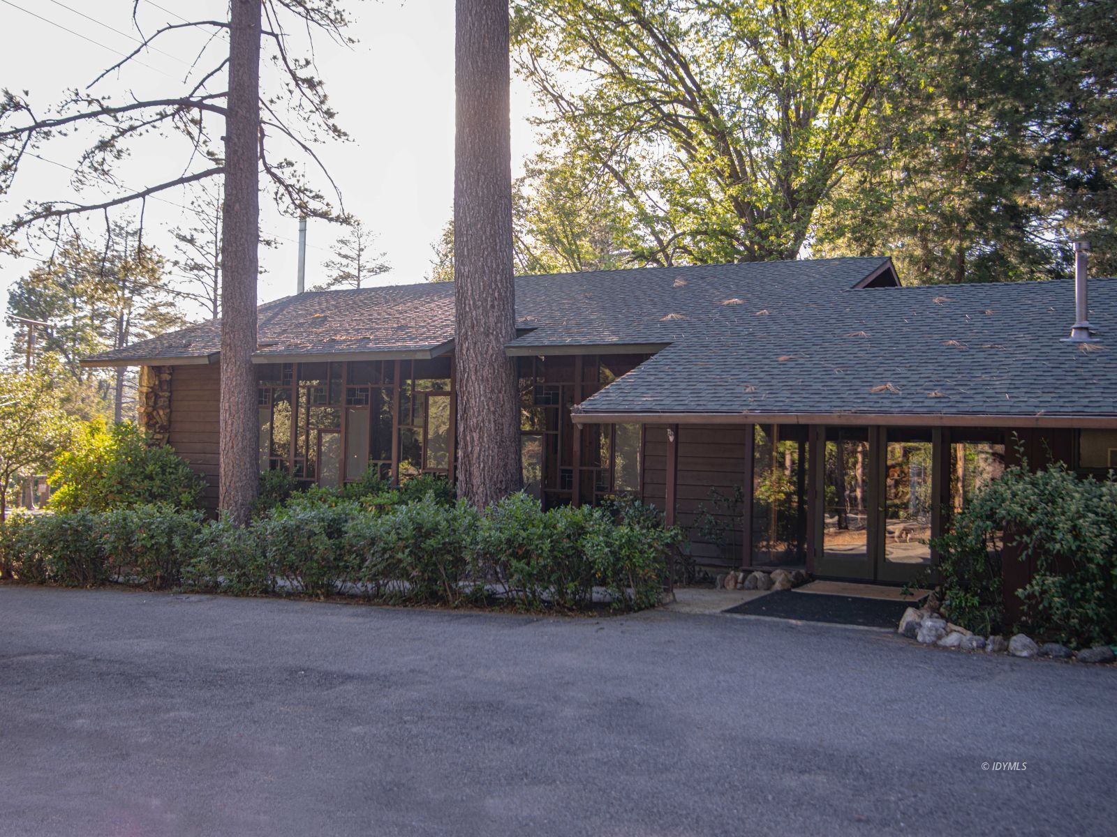 25970 Cedar Street Idyllwild, CA 92549 - Photo 27 of 28 front view of house with a yard and potted plants