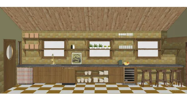 a black and white photo of a living room