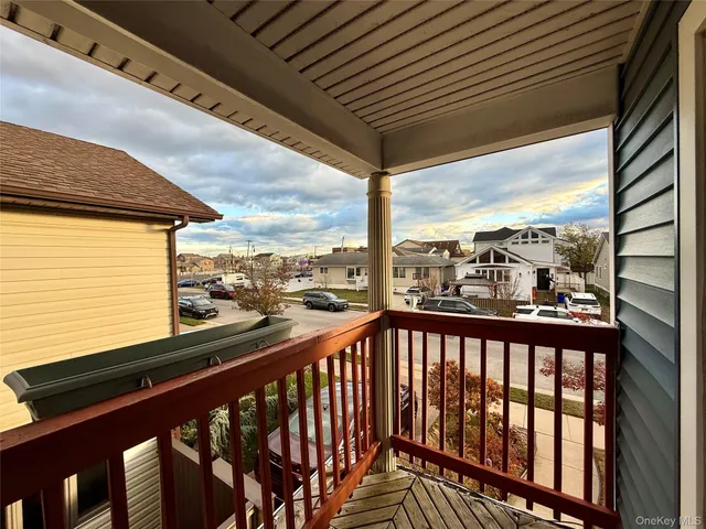a view of city from a balcony