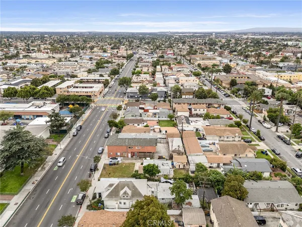 an aerial view of a city