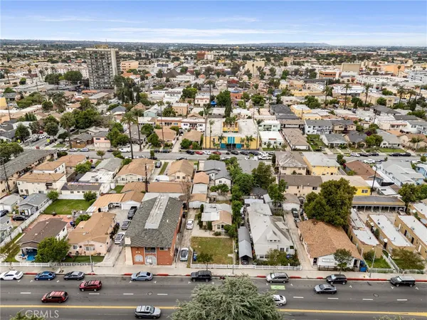 an aerial view of a city