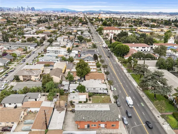 an aerial view of a city