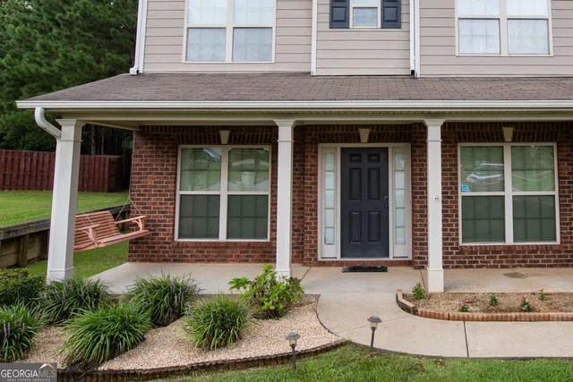 a front view of a house