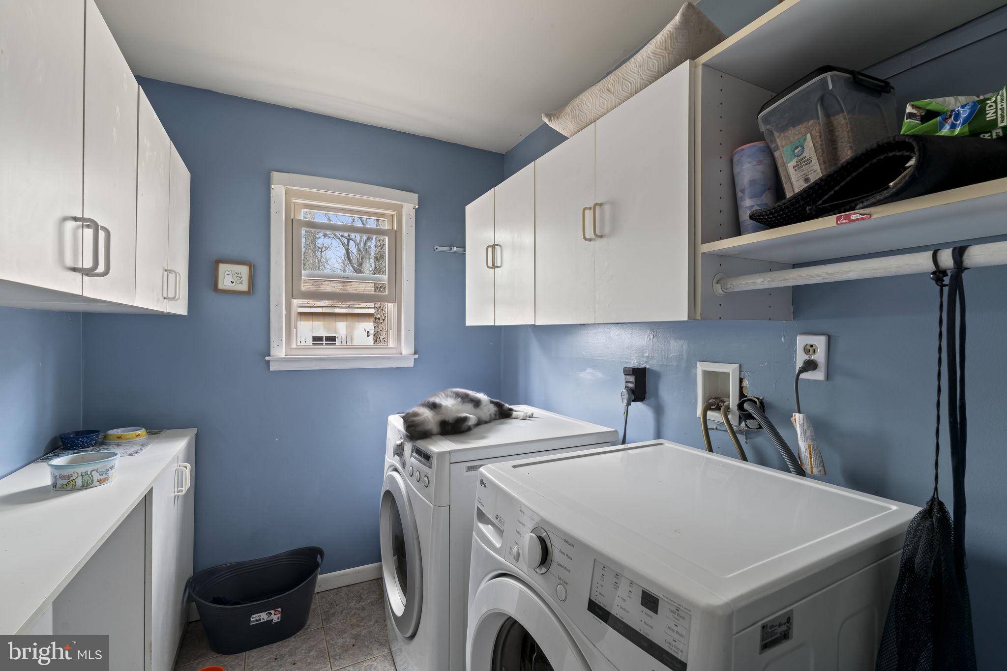 4 Margy Lane Marlton, NJ 08053 - Photo 21 of 46 a utility room with sink dryer and washer