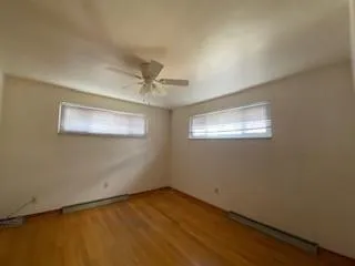 an empty room with a window