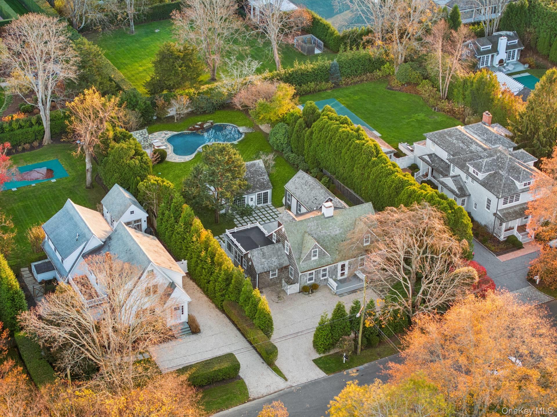 94 Post Lane Southampton, NY 11968 - Photo 2 of 34 an aerial view of a house with outdoor space