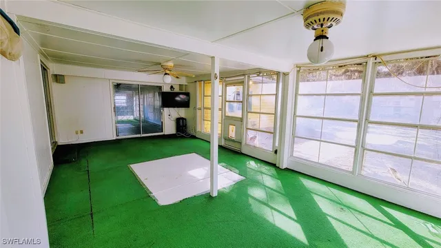 a view of a backyard with a garden