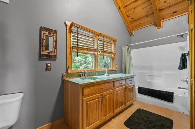 a bathroom with a sink a toilet and a bathtub