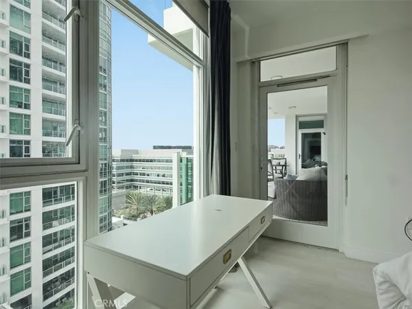 a view of a living room and a window